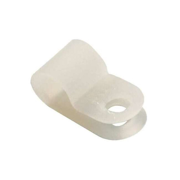 Cable Clamp, Nylon, 1-1/32 in Bundle Dia., Natural, 10 PK