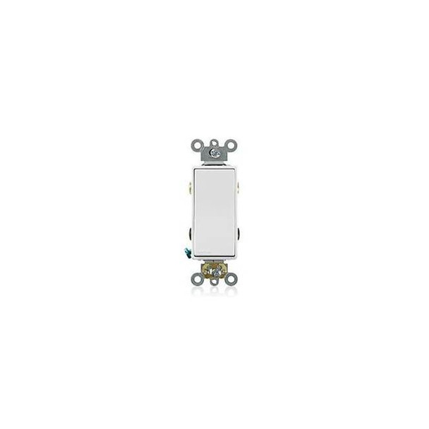 Leviton Wall Switch, 2 hp, Rocker, 20 A, White 5624-2W
