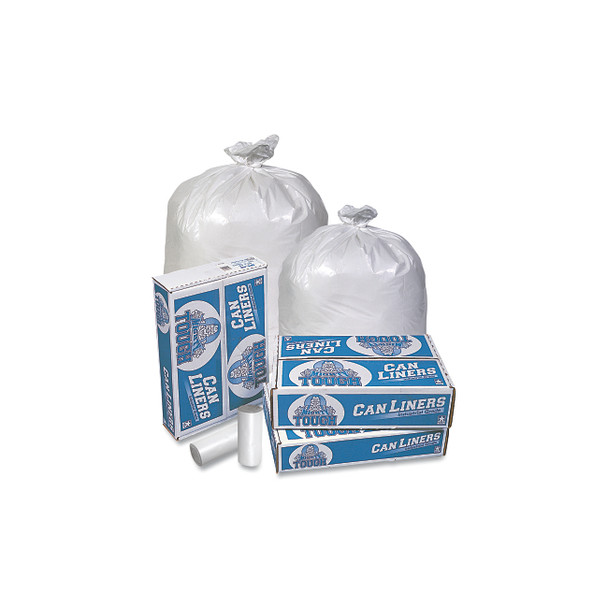 Mighty Tough Trash Liner, 60 gal, 0.85 mil, 38 in W x 58 in H, White
