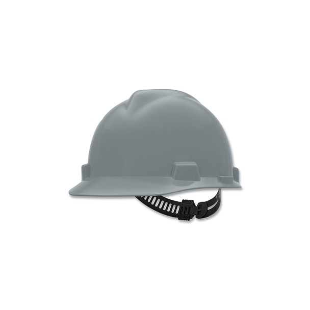 V-Gard® Slotted Hard Hat Cap, Staz-On® Suspension, Silver