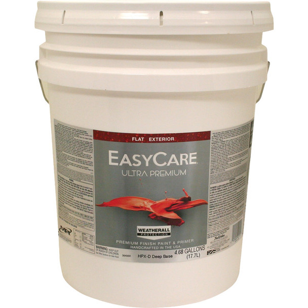 EasyCare Ultra Premium Flat Exterior Paint, Deep Base, 5 Gal. HPXD-5G