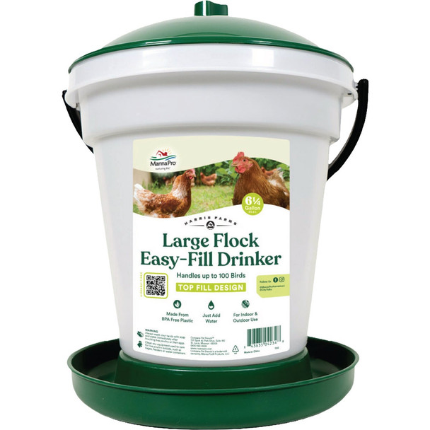 Manna Pro Harris Farms 6.25 Gal. BPA-Free Plastic Poultry Drinker 1000267