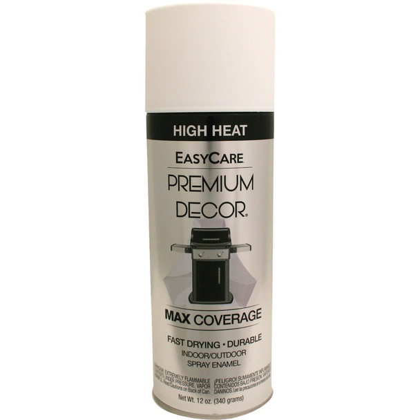 EasyCare Premium Decor 12 Oz. High Heat Spray Paint, Dull White PD1551-AER