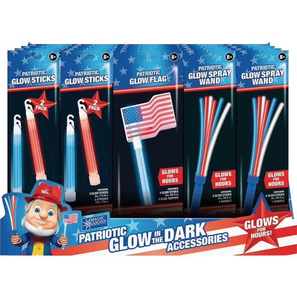 Magic Seasons Patriotic Glow Accessories Assortment (46-Piece) 768233 Pack of 46