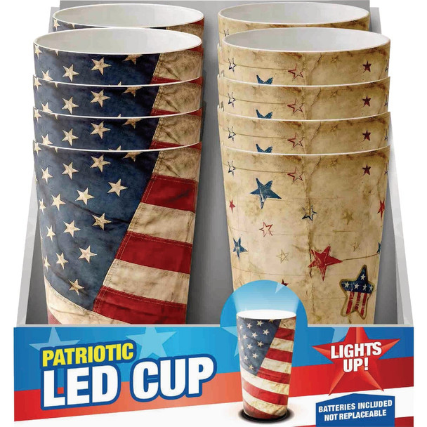 Magic Seasons Patriotic LED Light-Up Cup 768894 Pack of 16