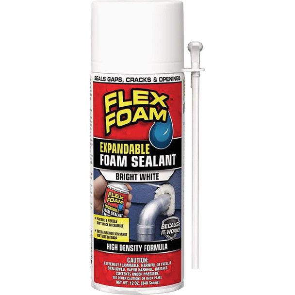 Flex Foam 12 Oz. High Density Expandable Foam Sealant, Bright White FFSWHTR16