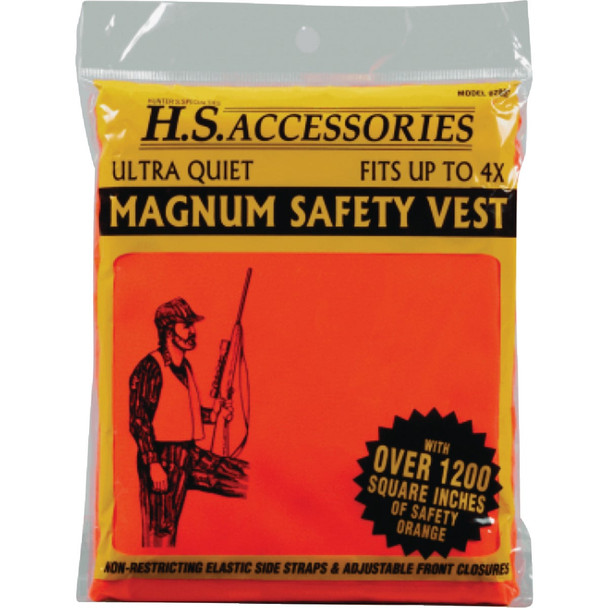 Hunter' Specialty Magnum Orange Safety Vest HS-02002