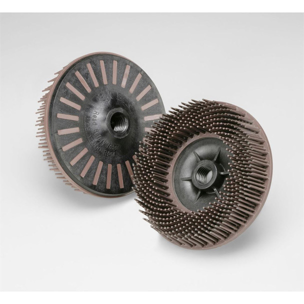 7100138181 Scotch-Brite™ Bristle Disc, 4 1/2 Inch Dia, 36 Grit, Ceramic, Brown