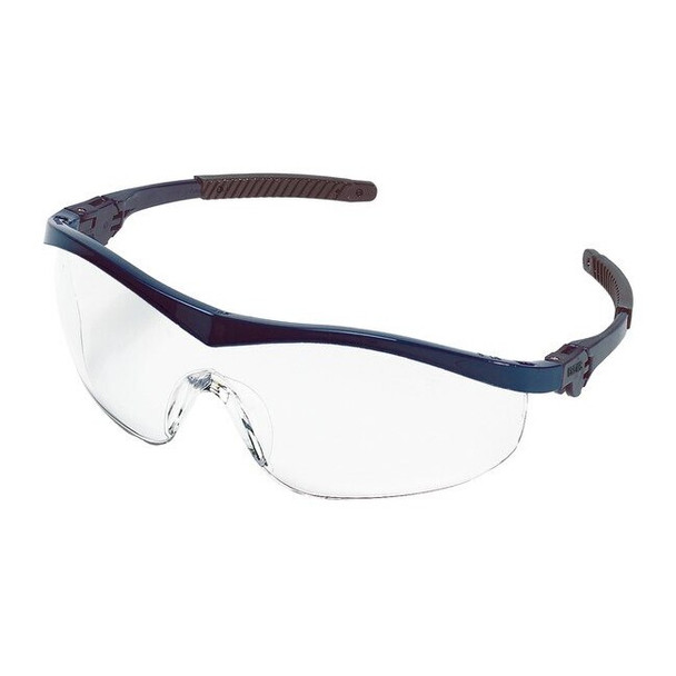 ST120 MCR Safety ST1 Series Safety Glasses, Clear Lens, Nylon Navy Temple