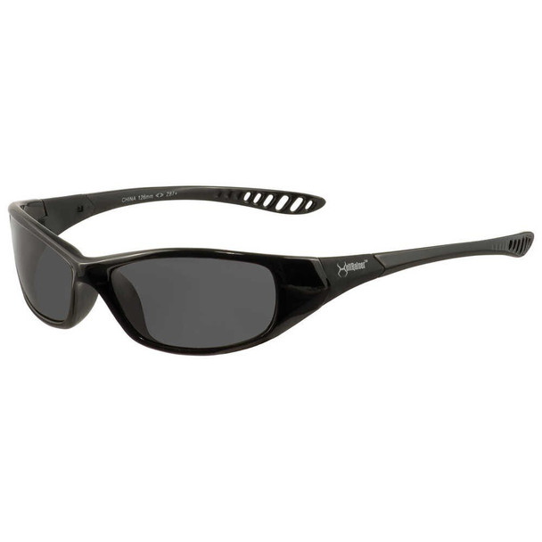 25714 KleenGuard Hellraiser V40 Safety Glasses, Black Frame, Black Hardcoated Lens