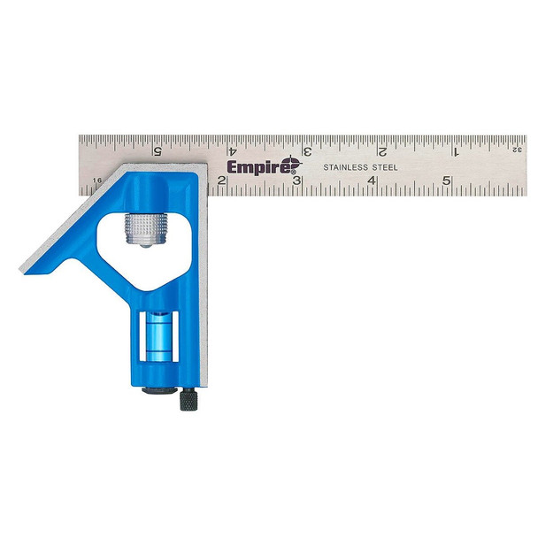 E255 Empire Level True Blue Combination Square, Size: 6"