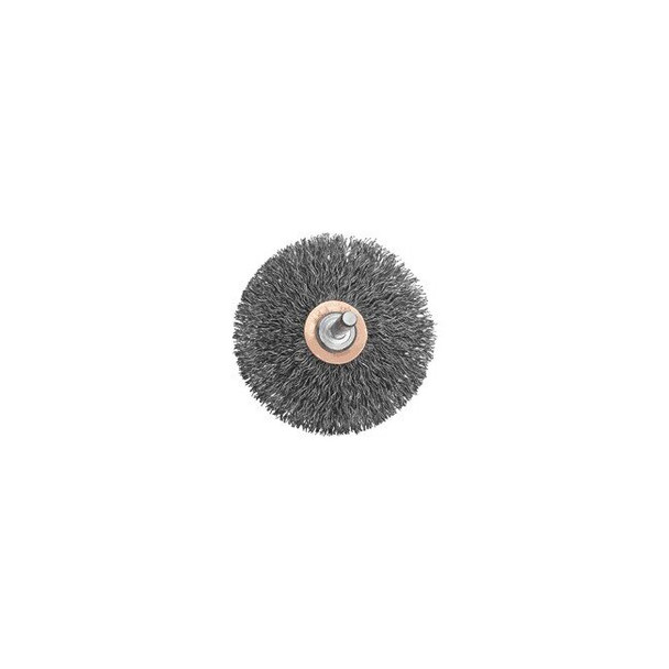 DW4903 DeWalt Wire wheel,3" Crimped Flat Faced End Brush/Carbon Steel 1/4" Stem .014"