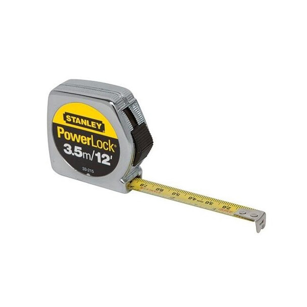 33-215 Stanley PowerLock Tape Measure,TAPE RULE Yellow P35ME1/2"x12'