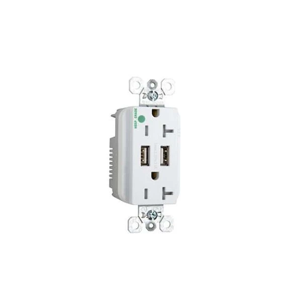 Legrand USBReceptacle,20A,White,Thermoplastic TR8300HUSBW