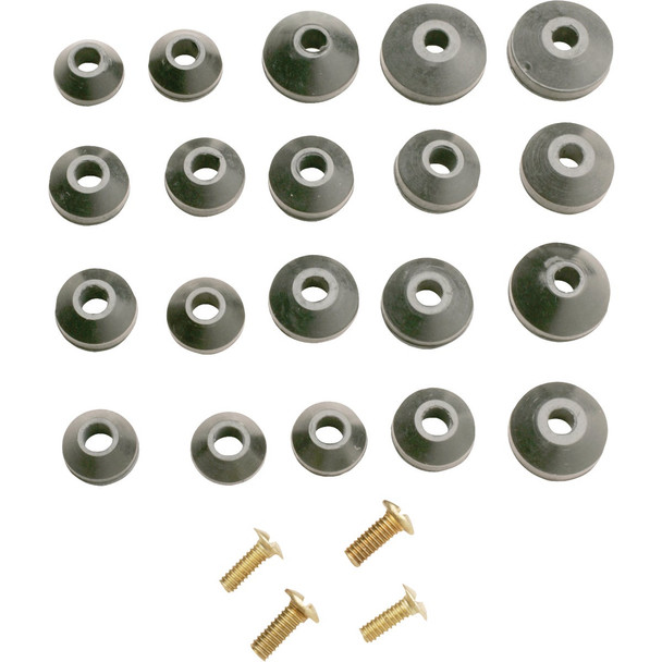 Oatey Assorted Black Beveled Faucet Washer (24 Ct.) OAT805-22