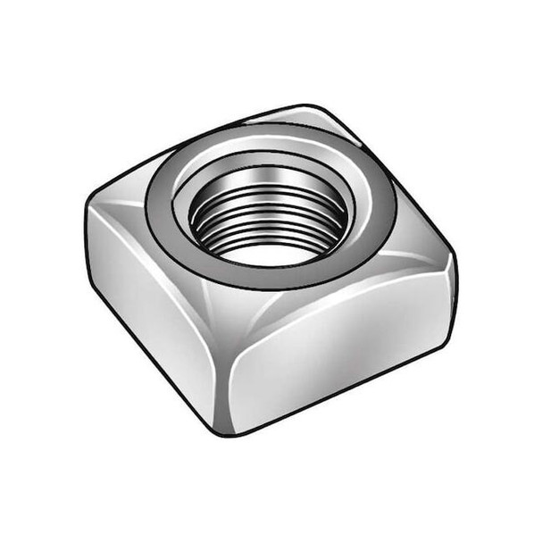 3/4"-10 Steel Hot Dip Galvanized Finish Square Nut - Regular, 25 pk.