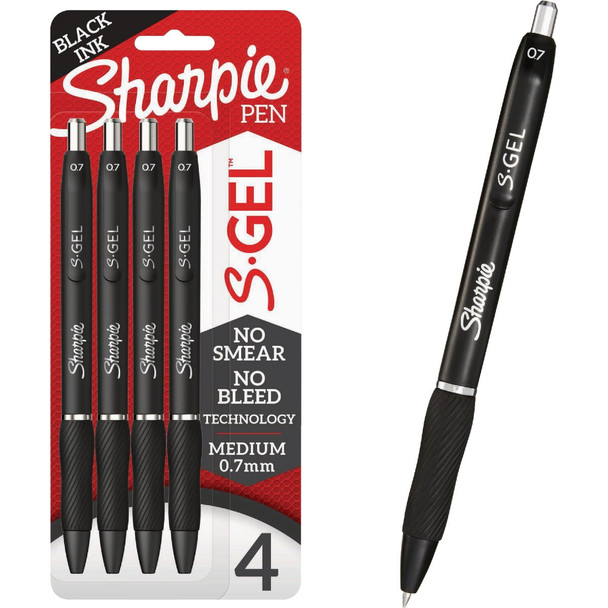 Sharpie Medium Point Black Gel Pen (4-Pack) 2096134