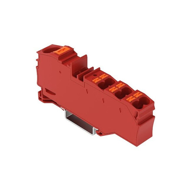 Wago TermBlock,3.43"L,1.71"W,0.5"D,Red,1Pole 2216-8033