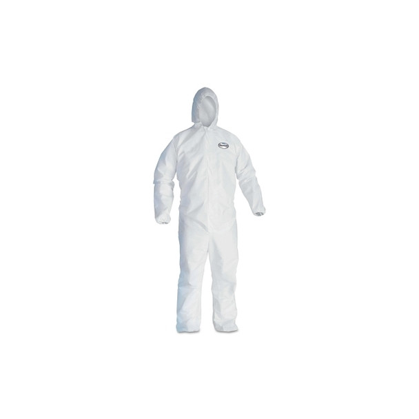 KLEENGUARD A30 Breathable Splash & Particle Protection Coveralls, 2XL, Hood/Boot