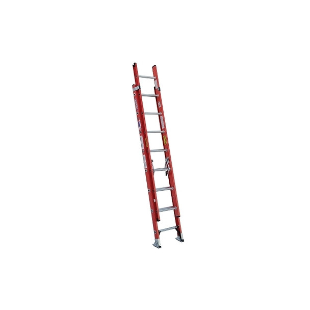 D-Rung Extension Ladder, IA, D6216-2, 16 ft L,  19 in W,  300 lb Load Capacity, Fiberglass