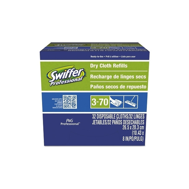 Sweeper Dry Refill Cloth, 10-5/8 in x 8 in, 32/Box