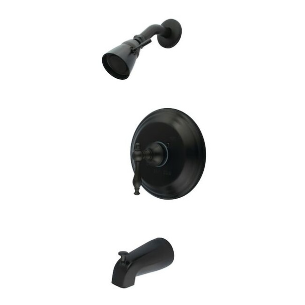 Tub and Shower Faucet, Standard, 3, Wall Mount, Oil Rubbed Bronze