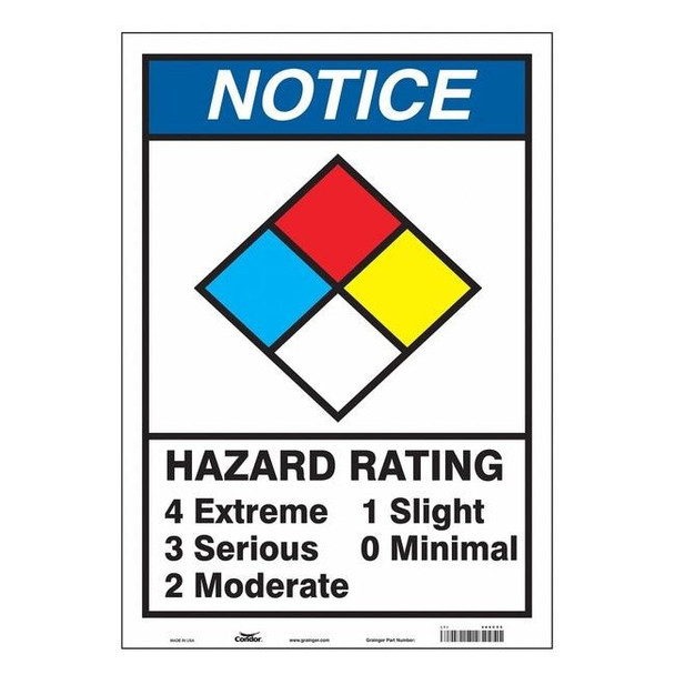 Condor Chemical Sign, 20 in Height, 14 in Width, Rectangle 486C55