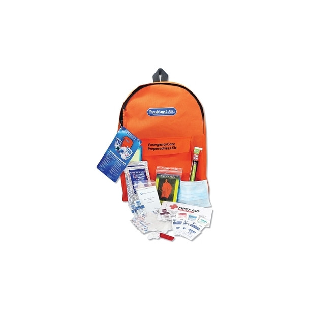 Emergency Preparedness Kit, 43 Pieces, Fibric BackPack Pack of 6
