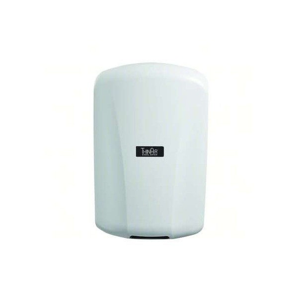 Automatic Hand Dryer, 14 sec Dry, 208 to 277V AC, White, Epoxy Enamel
