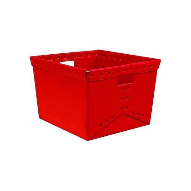 Manufacturer Varies Storage Tote, 23.9 gal, Red, Corrugated Plastic 1601 RED