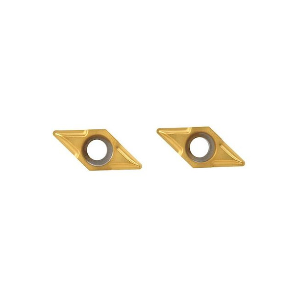 Diamond Turning Insert, Diamond, 3/16 in, GCHT, 1, Carbide Pack of 5