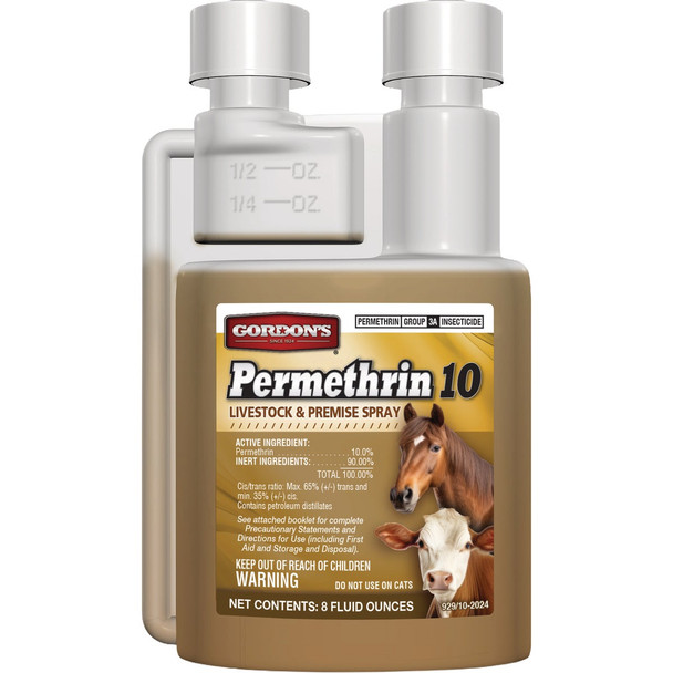 Gordon's Permethrin 10 8 Oz. Concentrate  Livestock & Premise Spray 9291102