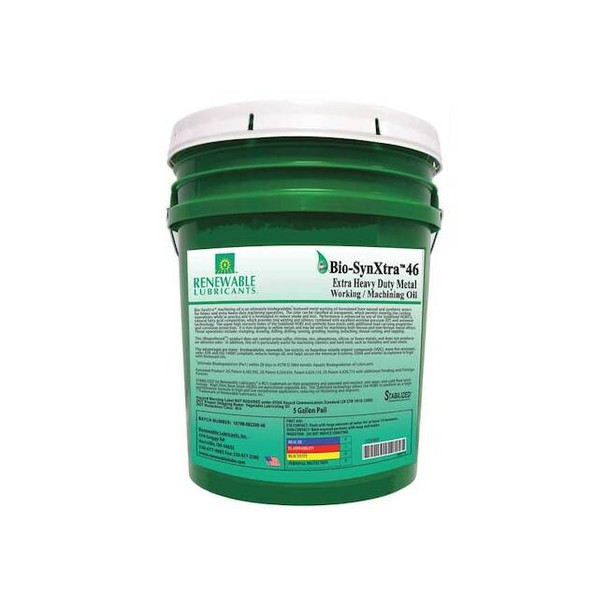 Cutting Oil, Bio-SynXtra, Synthetic, 5 gal, Pail, Light Yellow