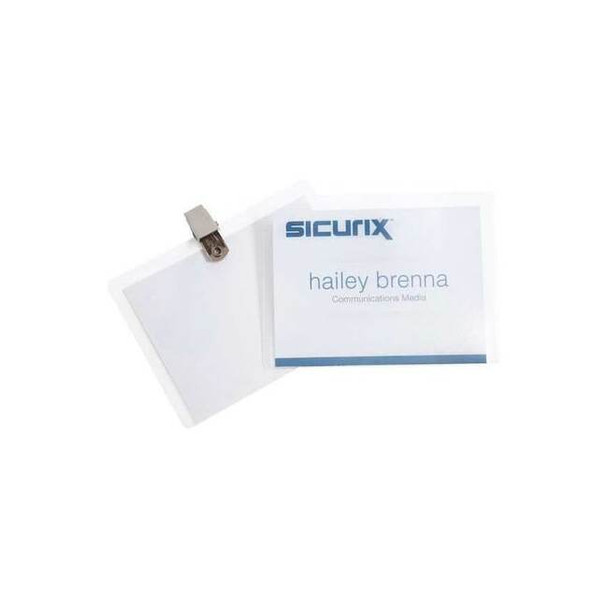 Sicurix ID Badge Holder Kit,Color Clear,PK50 BAU 67673