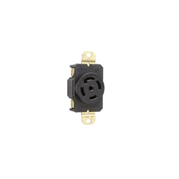 Legrand LockingReceptacle,30A,3hp,120/208VAC,Blk L2130R