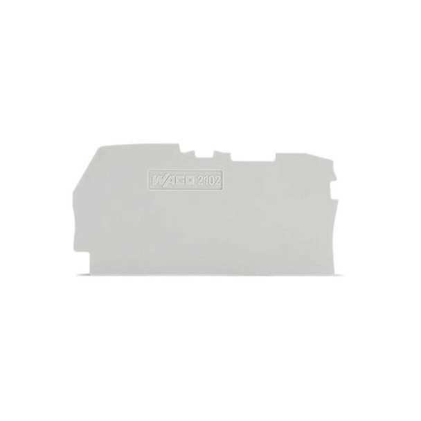 Wago Terminal Block,2.42" L,1.3" W,Gray 2102-1291