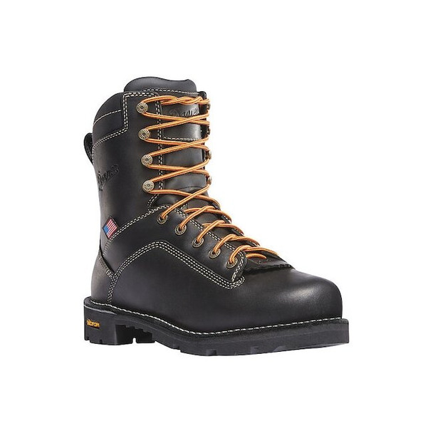 Danner Men's 8-Inch Work Boot, 7, Alloy Toe, 8 in H, Black, 17311 17311-7D