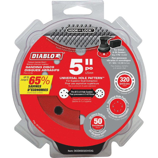 Diablo 50pk 5'' Ros Disc 320g DCD050320H50G