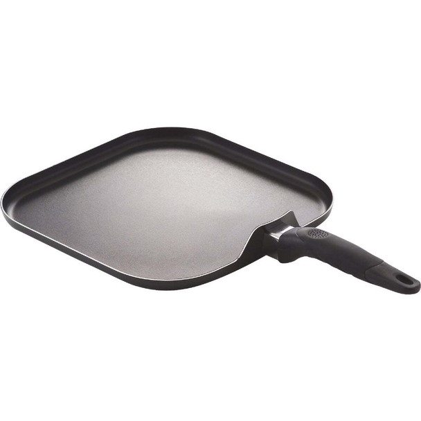 Mirro Get a Grip 2.0 11 In. Square Black Ceramic Griddle with Soft Touch Handle