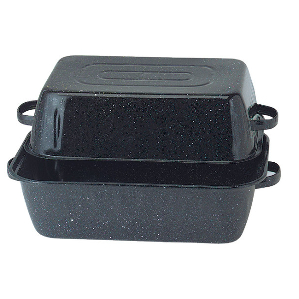 GraniteWare 21 In. Black Covered Rectangle Roaster 34771