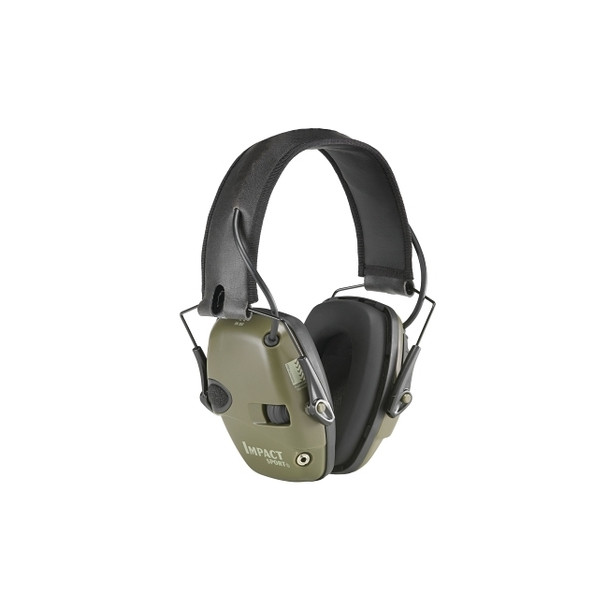 Impact® Sport Earmuff, 22 dB NRR, Black/Hunter Green, Over-the-Head
