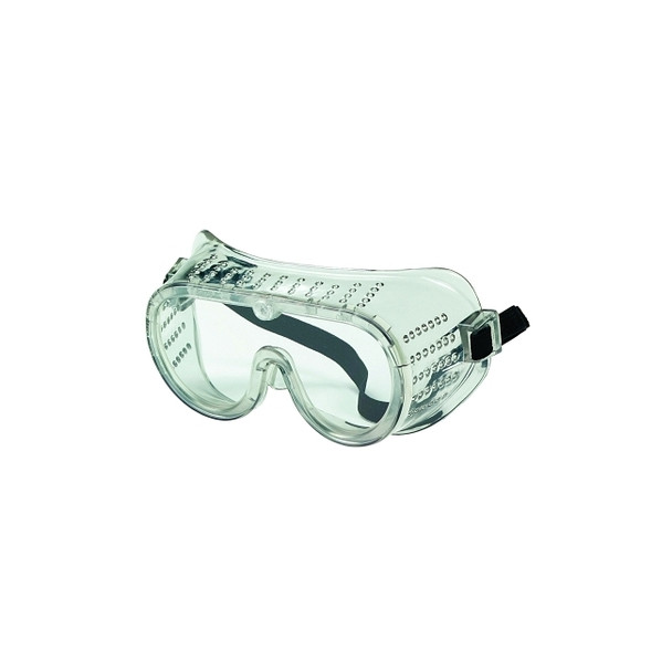 Protective Goggles, Clear/Clear, PVC, Impact Resistant, Elastic Strap