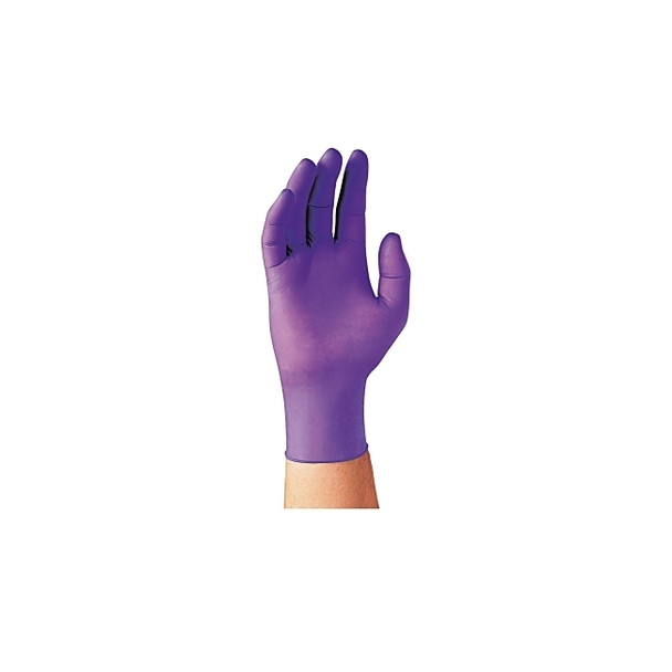 Purple Nitrile™ Disposable Exam Gloves, Beaded Cuff, Unlined, Large, 6 mil