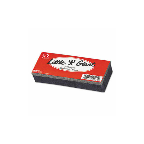 Quartet® Chalkboard Eraser, 5" x 2" x 1", Black/Red 804526