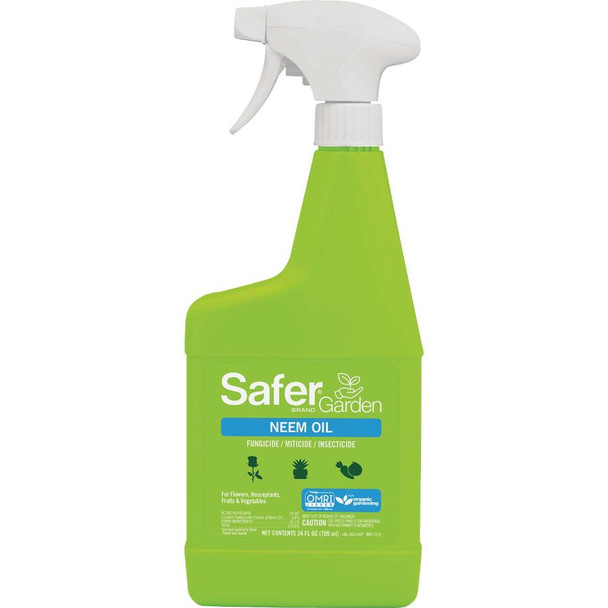 Safer Garden 24 Oz. Ready To Use 3-in-1 Neem Oil Trigger Spray SG5180
