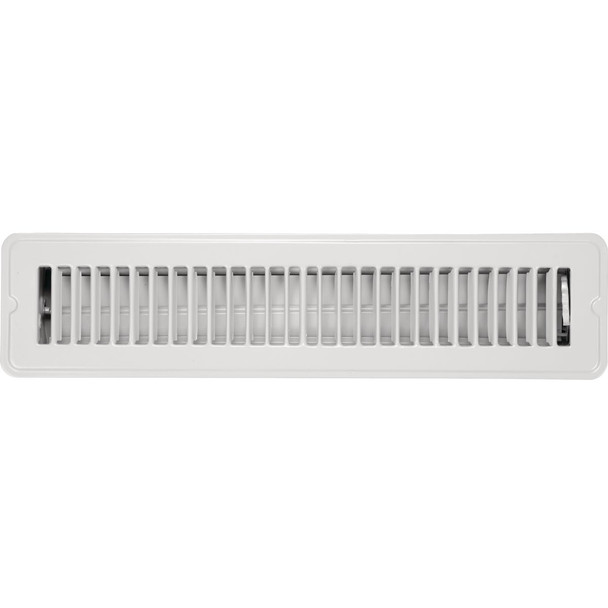 Home Impressions 2-1/4 In. x 14 In. White Steel Floor Register 1FL0214WH-NH