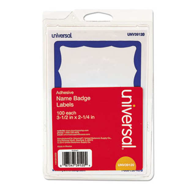 Universal® BADGE,NAME,PLAIN,BE BRDR UNV39120