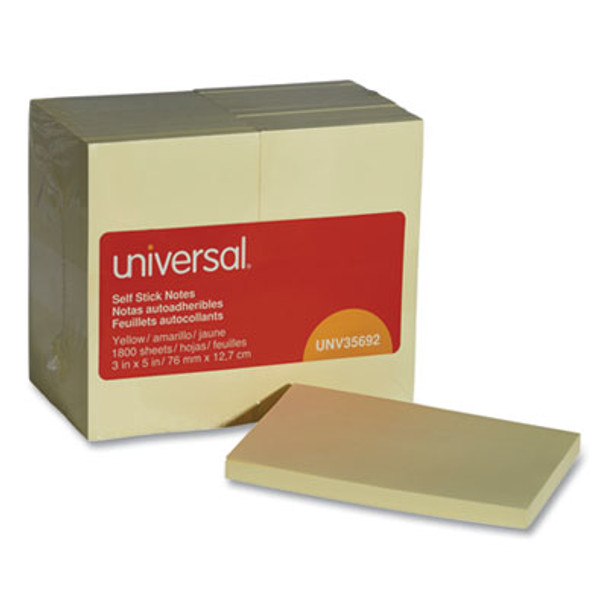 Universal® NOTE,SLFSTK,3X5,18PD/PKYW UNV35692