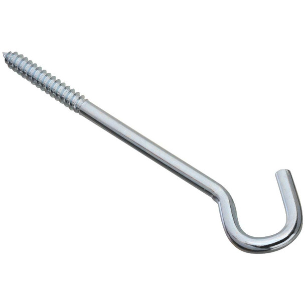 National Hardware 3/8 In. x 8 In. Steel Screw Hook N220-897 Pack of 10
