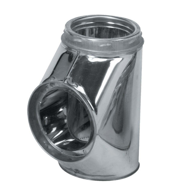 SELKIRK Sure-Temp 8 In. Stainless Steel Insulated Tee with Cap 208100